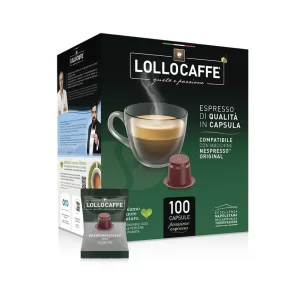 Lollo Caffe Espresso Argento Nespresso 100 Capsule Compatibile