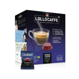 Lollo Caffe Espresso Nero A Modo Mio 100 Capsule Compatibile
